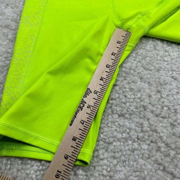 Athleta Stay Fly 9" Bike Short Neon Yellow Reflective - Picture 15 of 16